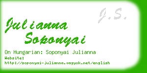 julianna soponyai business card